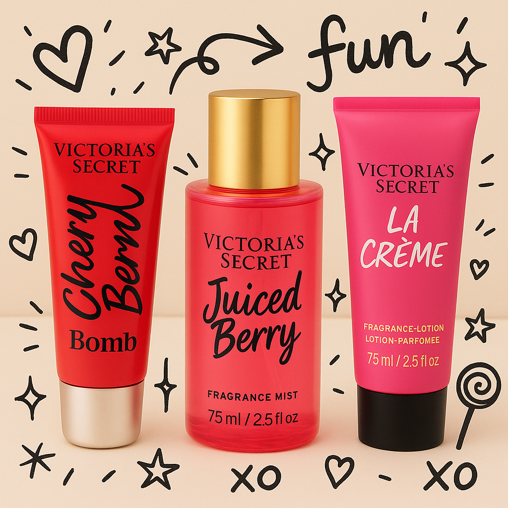 NUEVO ESTUCHE MINI VICTORIA SPLASH + CREMA GRATIS BRILLO LABIAL