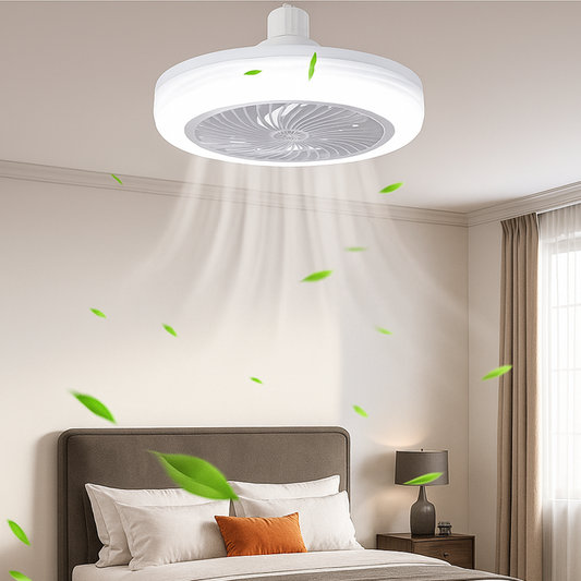 Bombillo Ventilador 2 en 1 | Luz LED + Ventilación Silenciosa con Control
