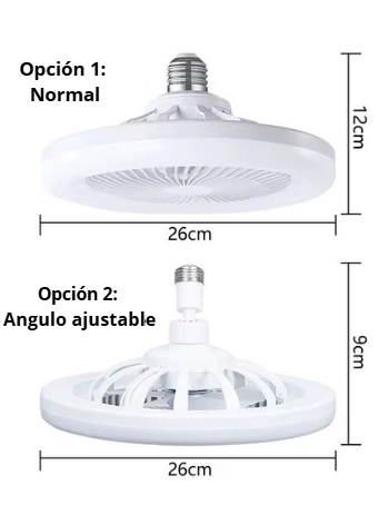 Bombillo Ventilador 2 en 1 | Luz LED + Ventilación Silenciosa con Control
