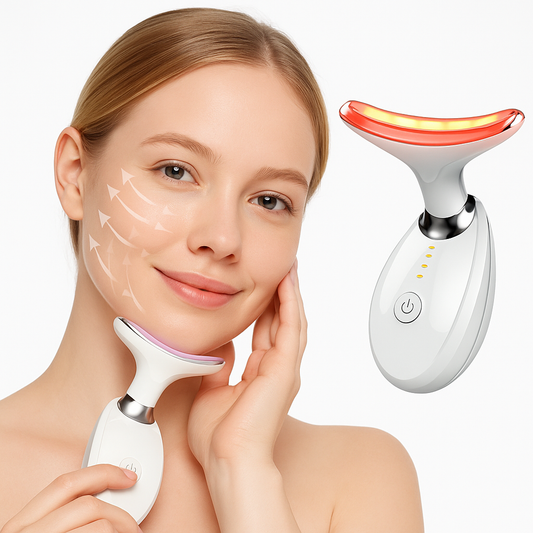 Máquina Facial & Cuello con Luz LED | Masajeador Térmico 3 en 1