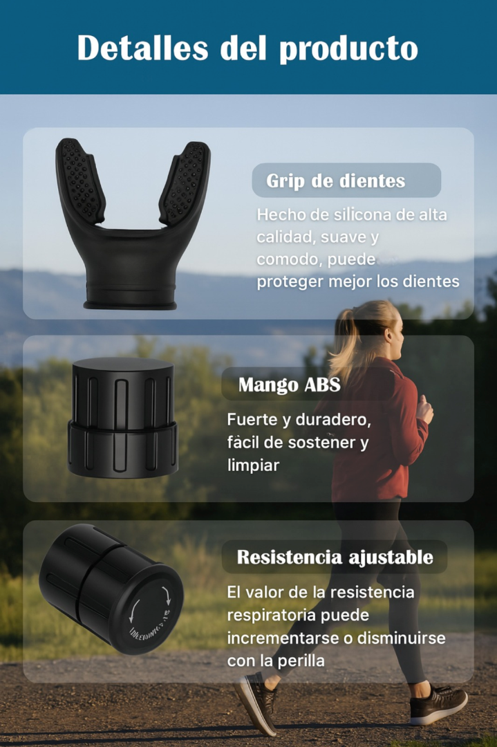 Respirador Deportivo | Entrenador de Respiración Portátil