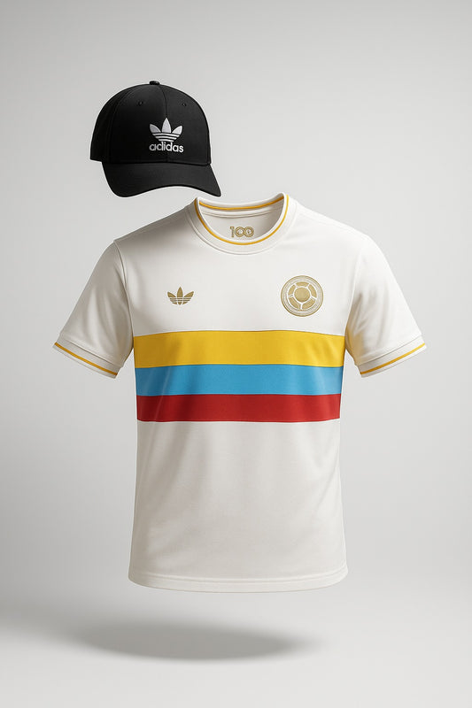 NUEVA Camiseta Sele Colombia 100años +  GRATIS GORRA
